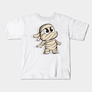 Wholesome Haunts: Halloween Mummy Delight Kids T-Shirt